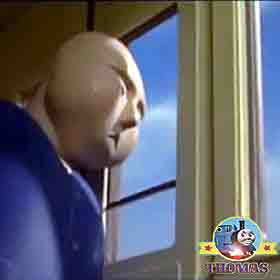 The Fat Controller leaned out the railway carriage window enough Thomas train he boomed