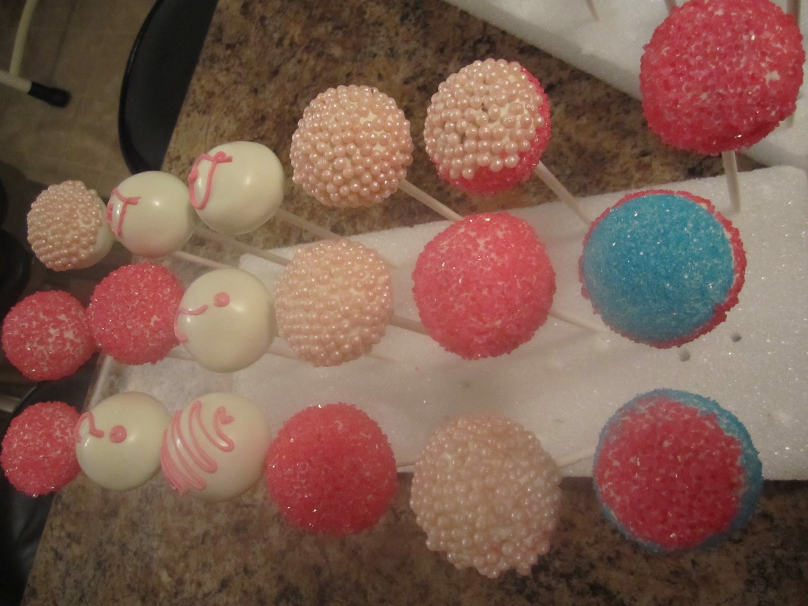Alexandria's Creations Gender Reveal Cake Pops
