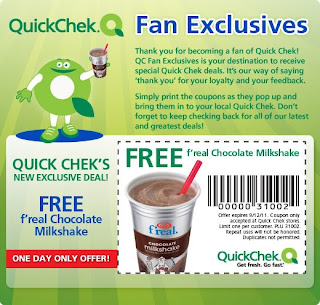 Free f’real Chocolate Milkshake at QuickChek (Today Only)
