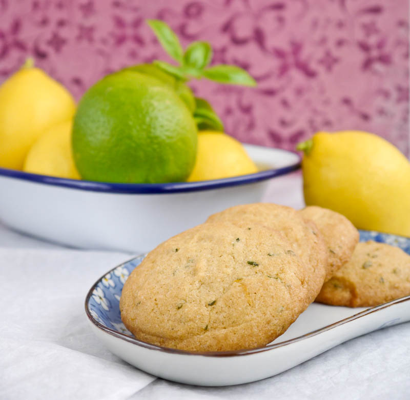 Peaches and Donuts Citrus Bloghop Lemon Lime Basil Cookies