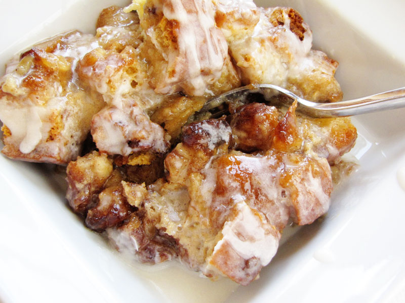 Top Pot Doughnuts Doughnut Bread Pudding With Rum Icing Sweet