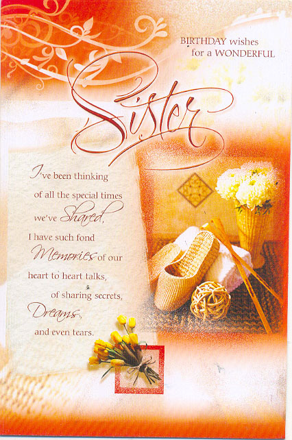 Happy Birthday Sister Cards In Different Styles