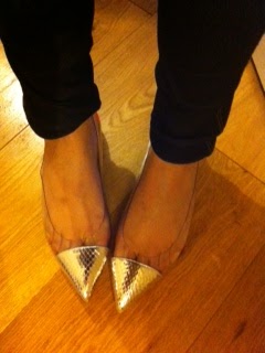 perspex flat shoes