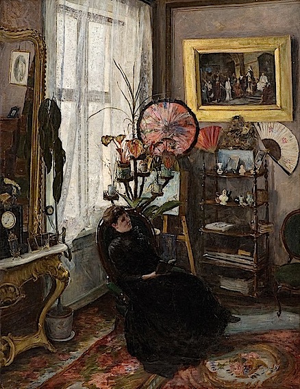 Thorvald Torgersen. Interior with Sitting Woman. 1887