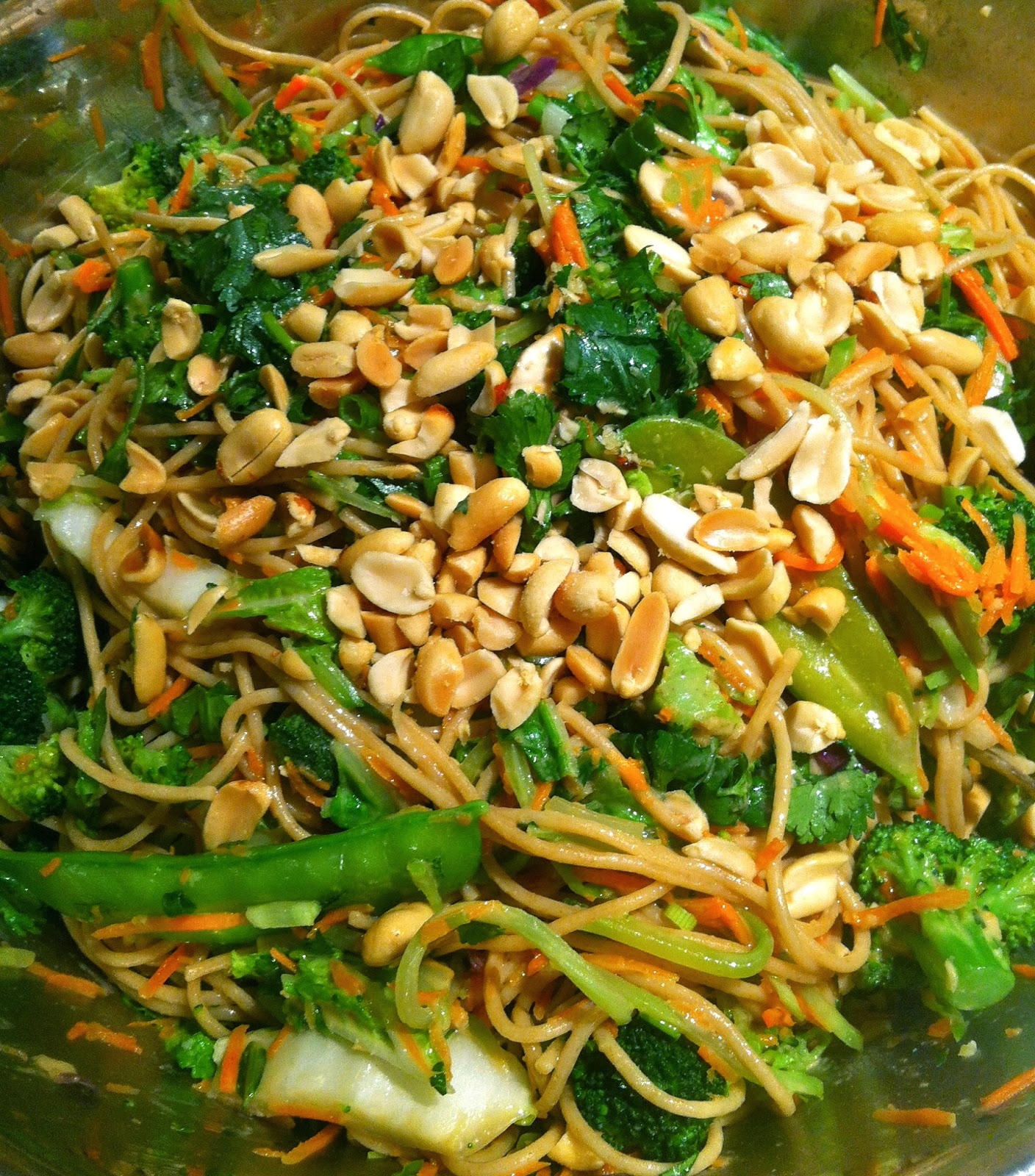 Brooke Bakes Asian Noodle StirFry with Sesame Ginger Sauce