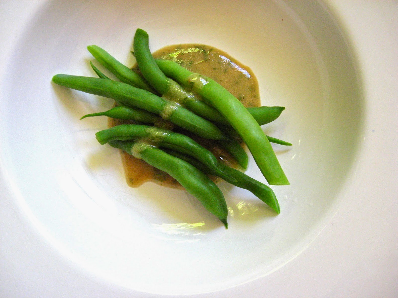 last of the green beans with dijon vinaigrette
