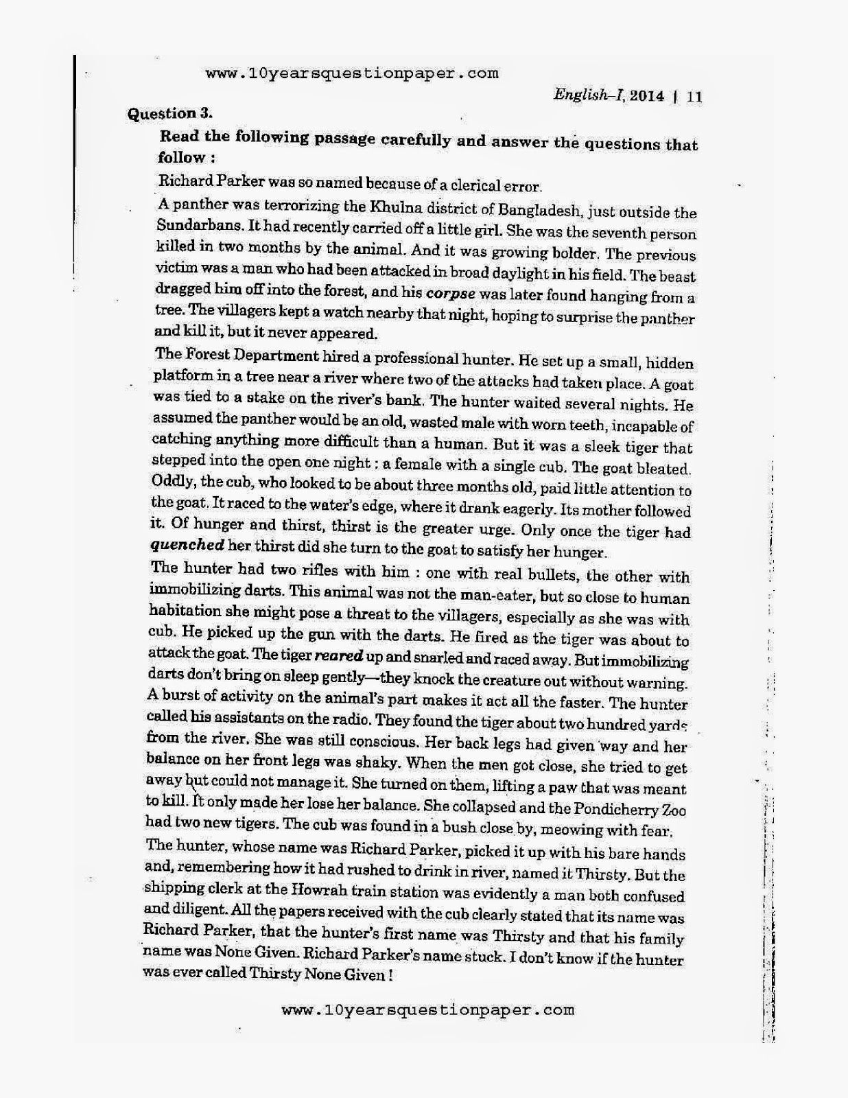 Icse class 10th English solved question paper 2014 Icse class 10th English Language solved question paper 2014