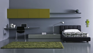 modern green teen bedroom design