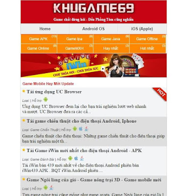 3 Template Blogspot Wapsite làm trang tải game, ứng dụng 3 Template Blogspot Wapsite làm trang tải game, ứng dụng