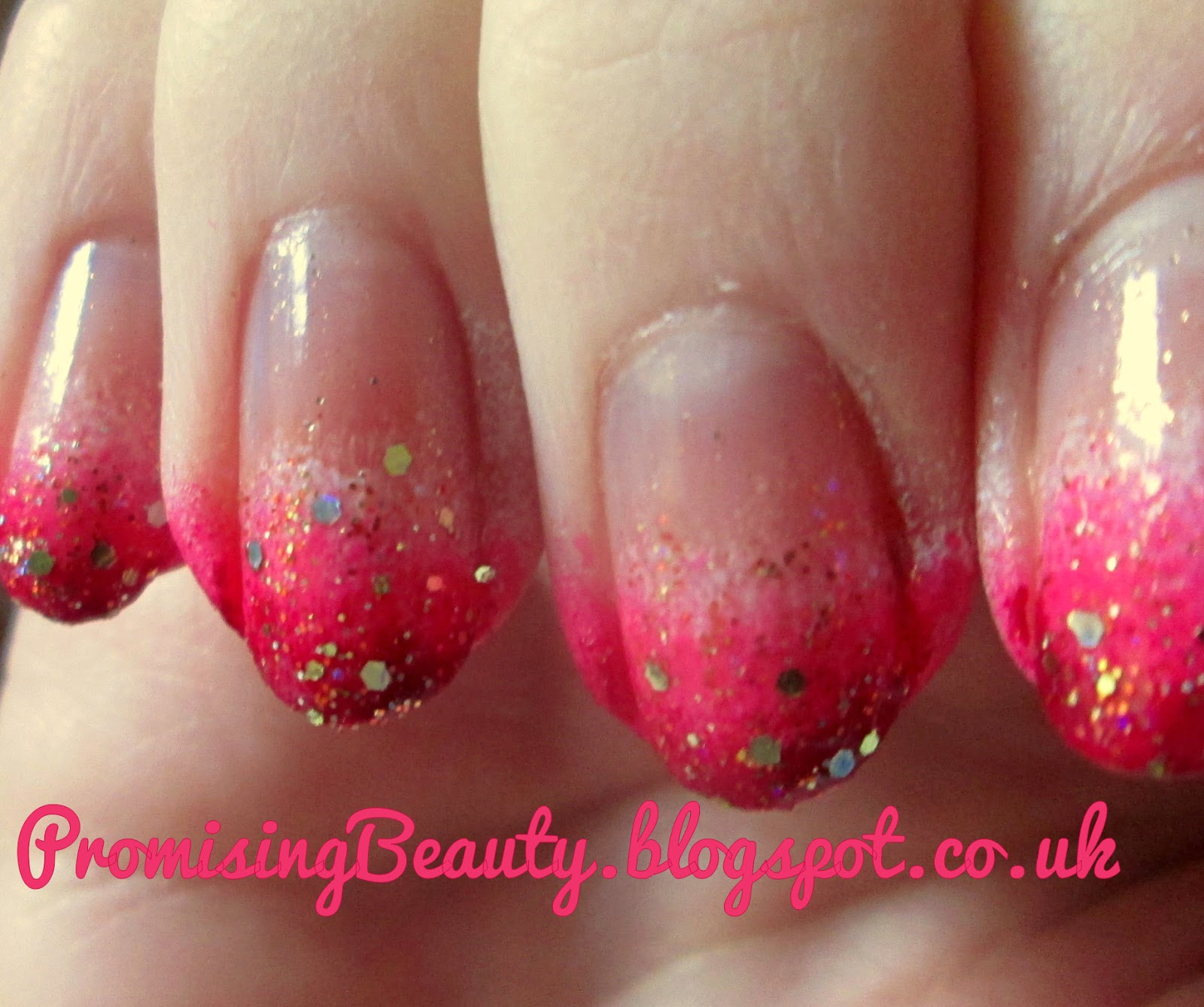promising beauty: valentine's pink ombre nails!