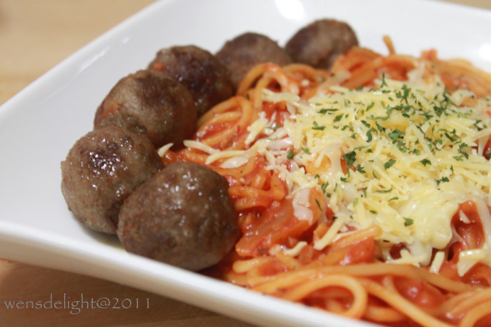 Wen's Delight Easy Meat Balls Spaghetti