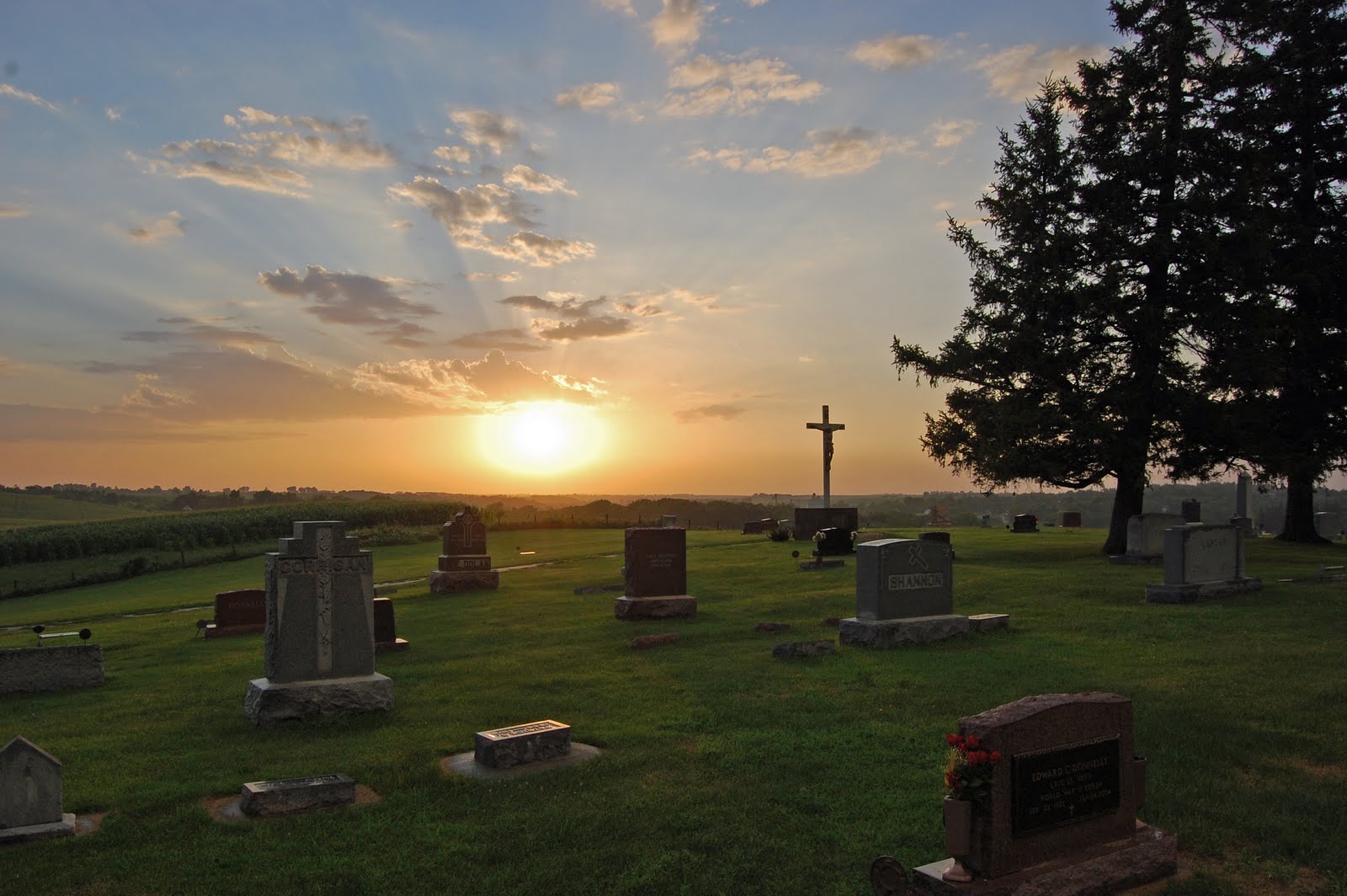 Livin' the Dream I break for cemeteries at sunset