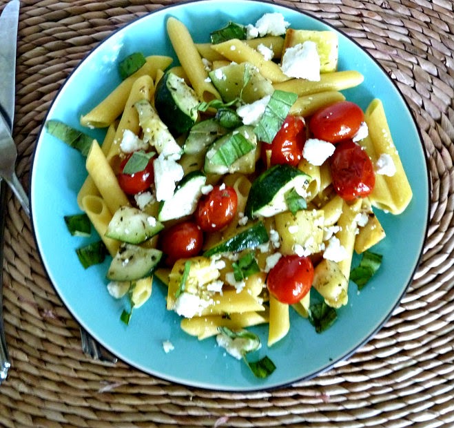 Baking and Cooking, A Tale of Two Loves Pasta Primavera with Feta Cheese