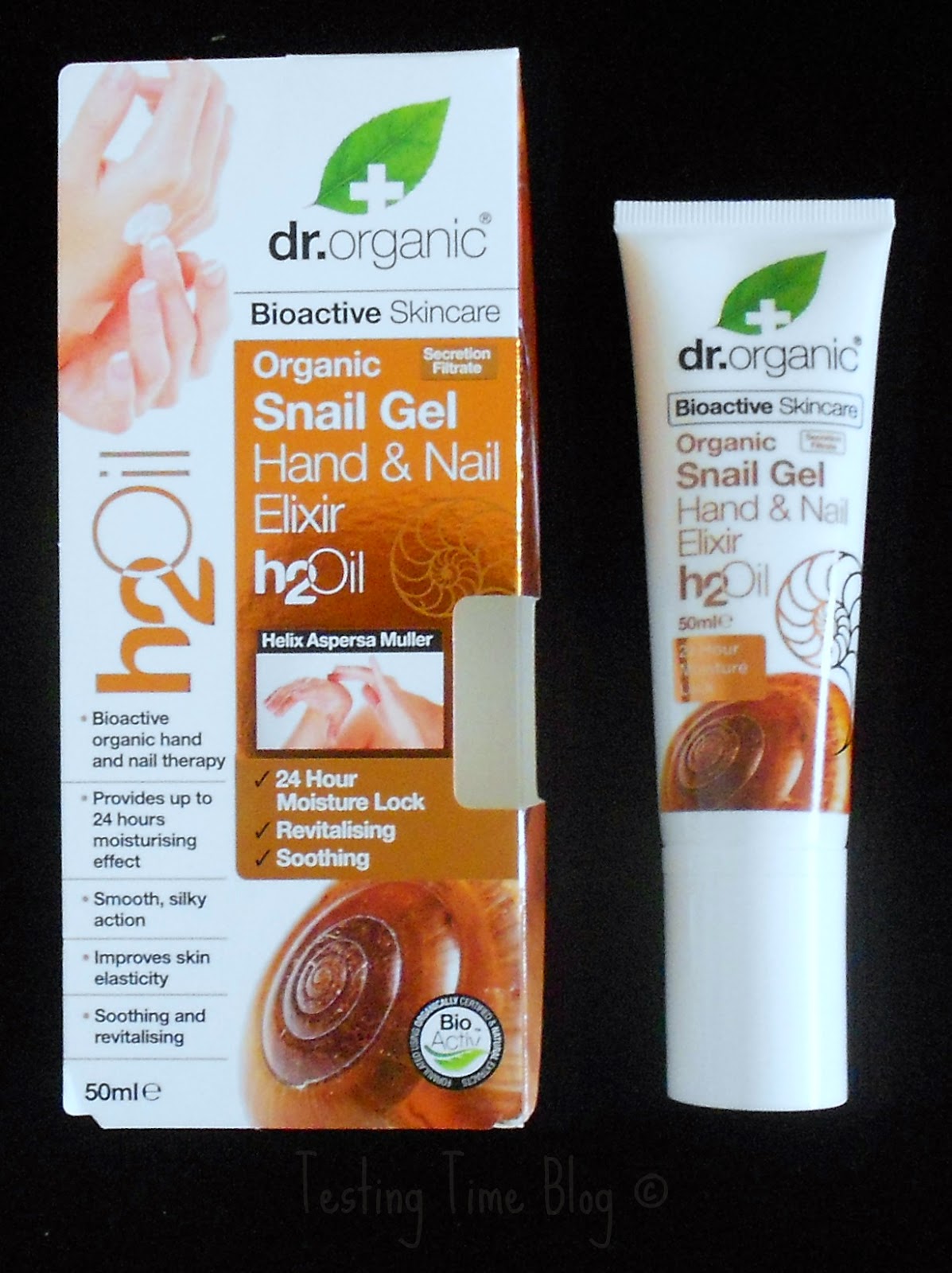 Dr. Organic Snail Gel Hand & Nail Elixir Testing Time Blog