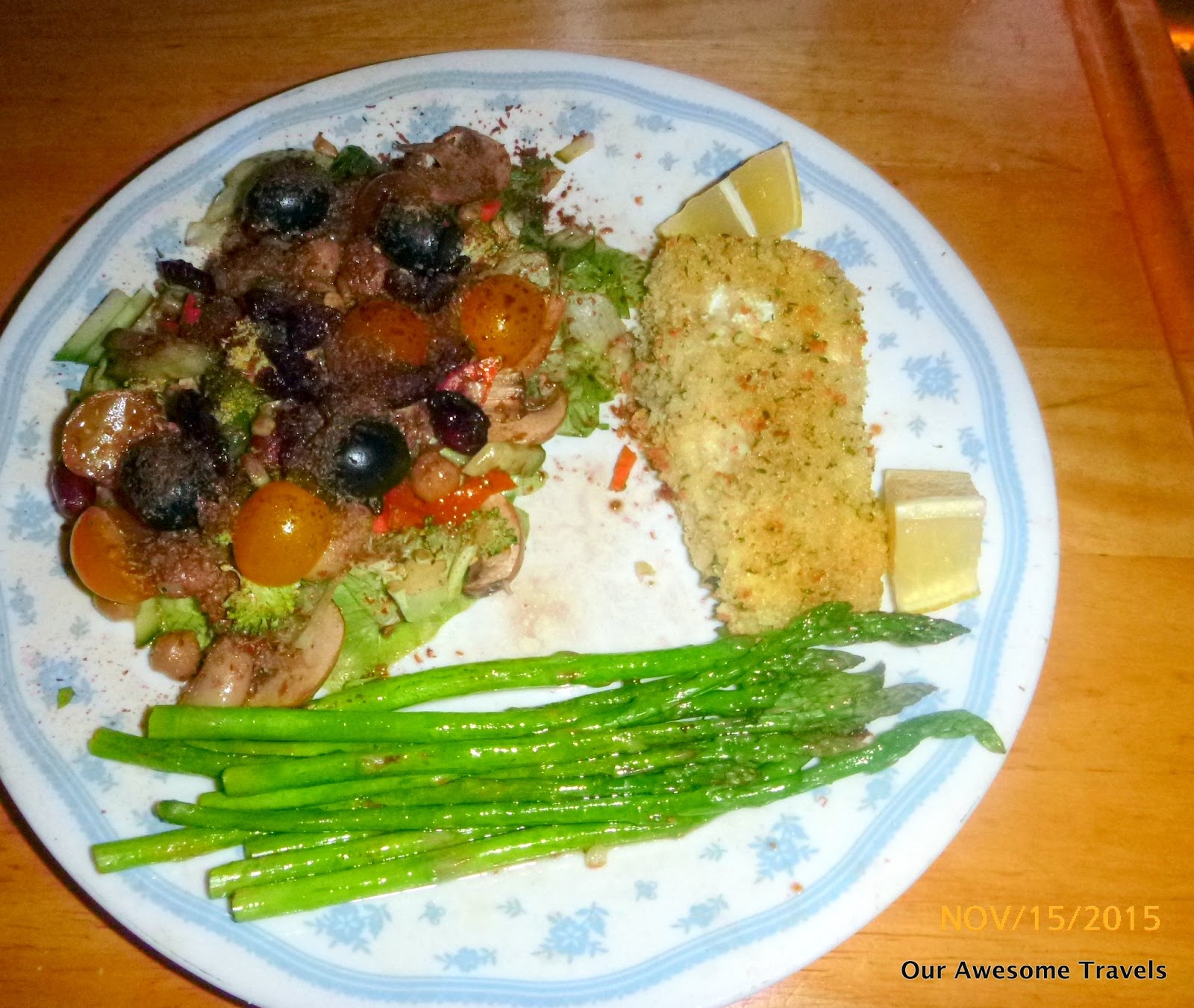 Fish baked with Panko Breadcrumbs Cooking on my er Q100 and other
