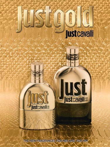 Just Gold for her e for him Eau de Parfum novas fragrâncias de Roberto Cavalli Just Gold for her e for him Eau de Parfum novas fragrâncias para ela e para ele Roberto Cavalli comprar loja online preço