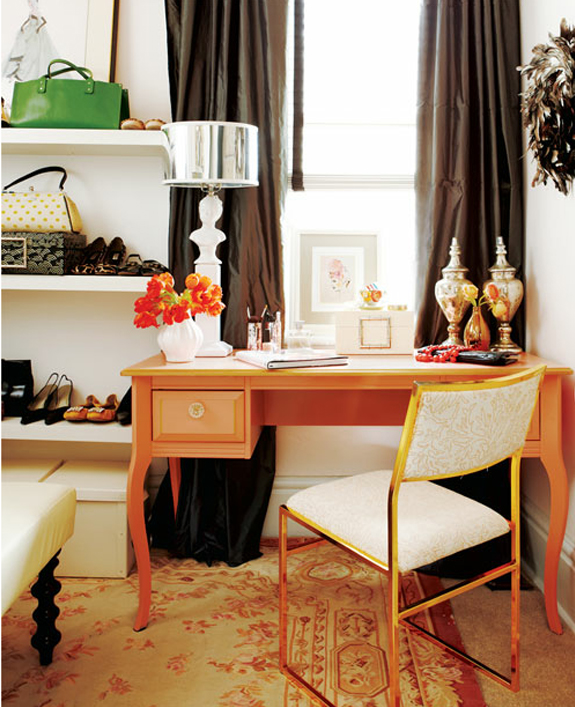 elegant orange desk