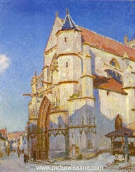 La Collégiale peinte par Sisley