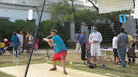 Cricket batting cage during Radha Madhav Dham's Indian Mela Fair 2012, Austin