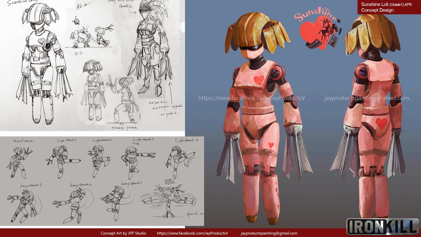ironkill app game artwork 11 the robot loli concept art