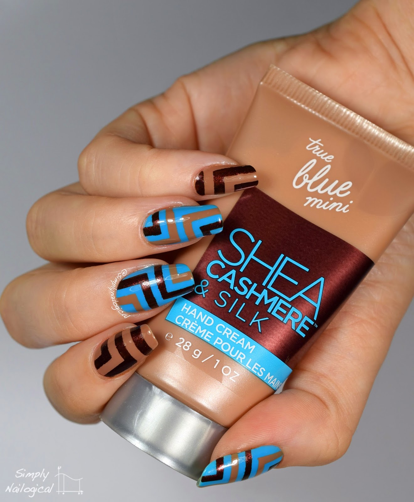 Simply Nailogical Simple right angle mani inspired by one of my fav hand creams