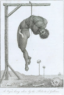 Blake: A Negro hung alive by the Ribs to a Gallows. Blake: A Negro hung alive by the Ribs to a Gallows.