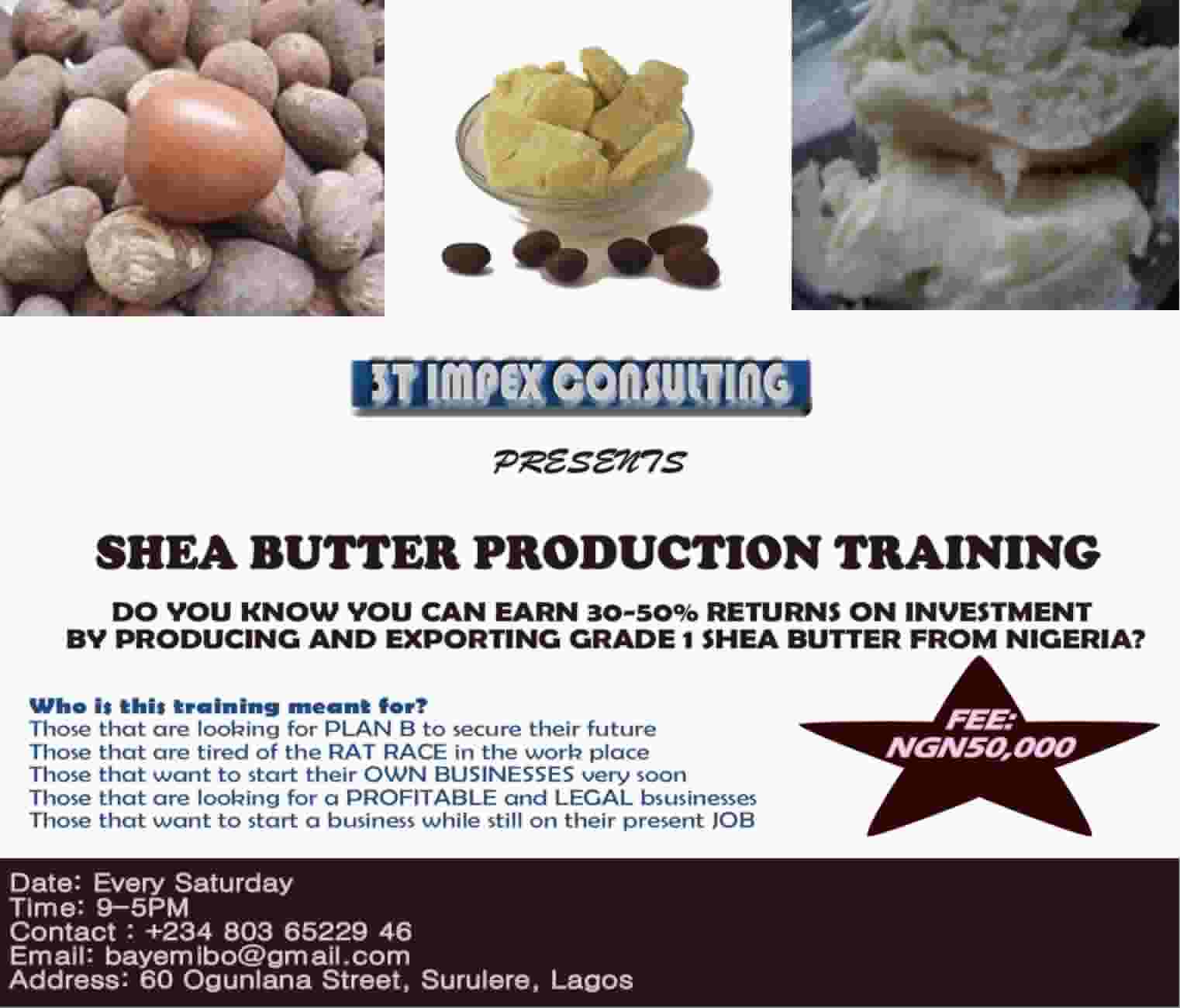 Shea Butter Production Training TradeInfoPortal