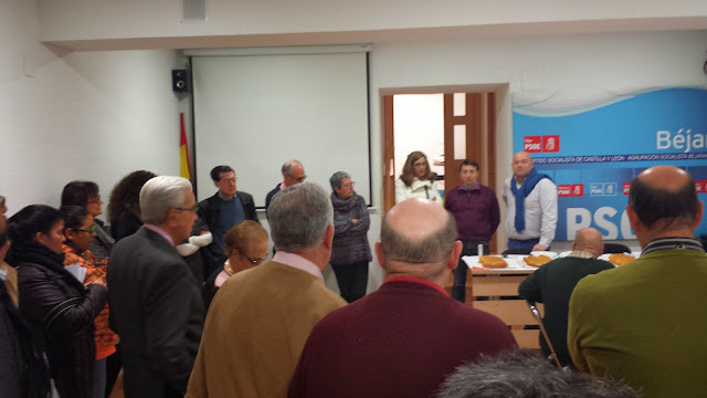 celebracion en la sede del PSOE de Béjar