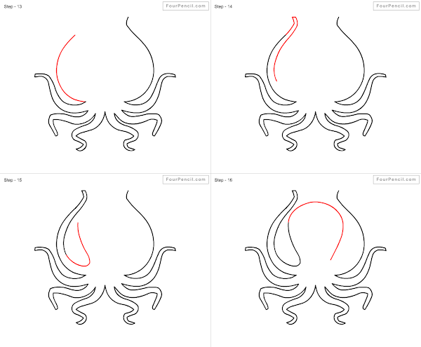 How to draw cartoon Octopus - slide 3