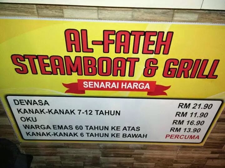 berkongsi cerita & rasa AL FATEH STEAMBOAT & GRILL