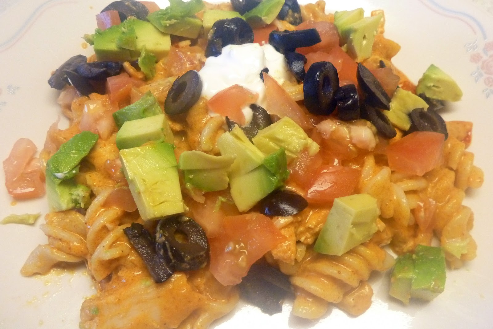Jewel's Gluten Free Kitchen Chicken Enchilada Pasta made Gluten Free