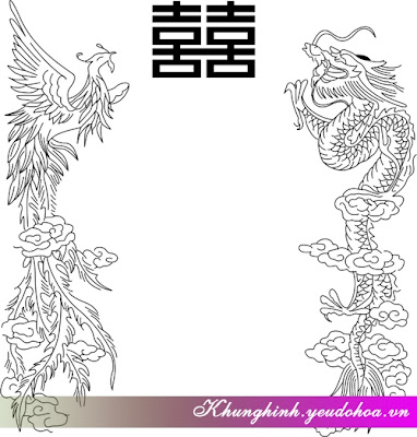 Khung+Thiep+Cuoi Kho khung hình: Hoạ tiết thiệp cưới Long phụng - wedding ...