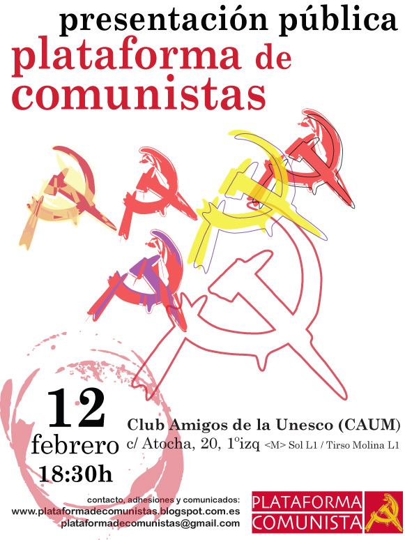 12 Febrero Presentación Plataforma de Comunistas
