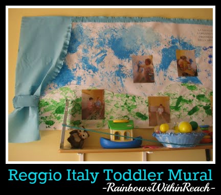 Reggio Emilia Italy Toddler Painted "Open-Ended" Media Exploration Transformed into Display Product via RainbowsWithinReach