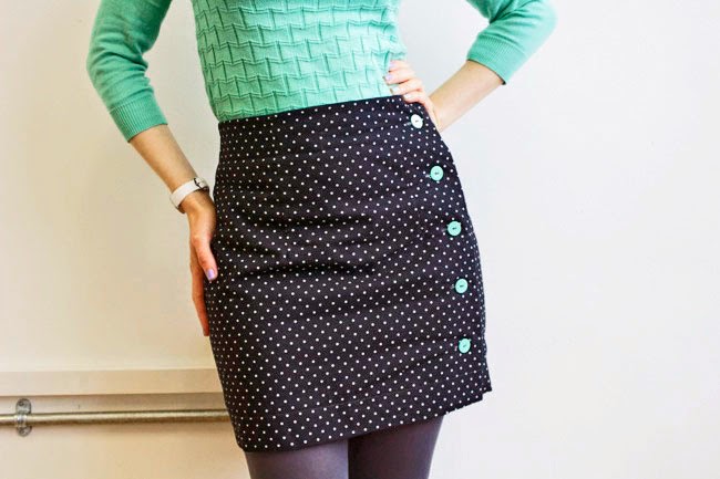 Polka dot Arielle skirt - sewing pattern from Tilly and the Buttons