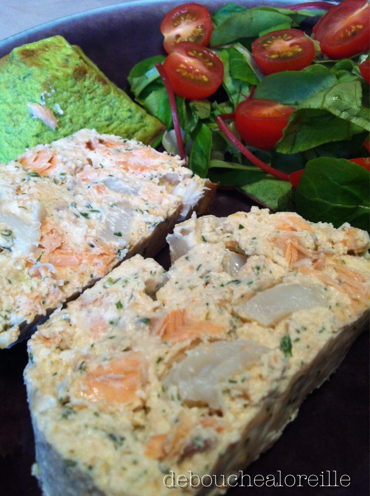 De bouche à l'oreille Terrine de SaintJacques et saumon