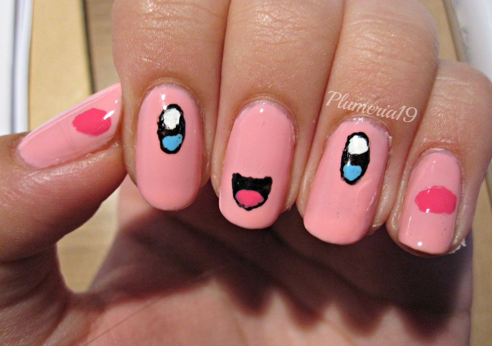 PlumeriaPainted Geek Nail Challenge Kirby