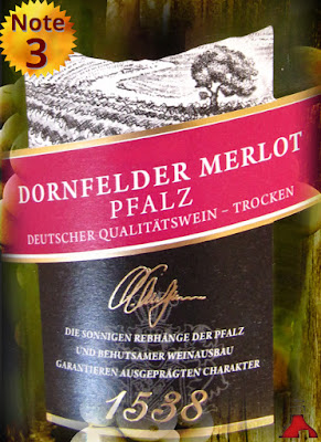 Penny - Test und Bewertung deutscher Rotwein Weinkellerei Hechtsheim Linie 1538 Dornfelder Merlot Pfalz 2012/2013