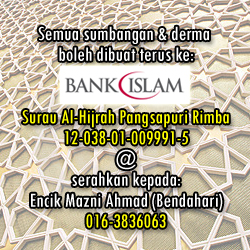 Salurkan sumbangan dan derma anda di sini!