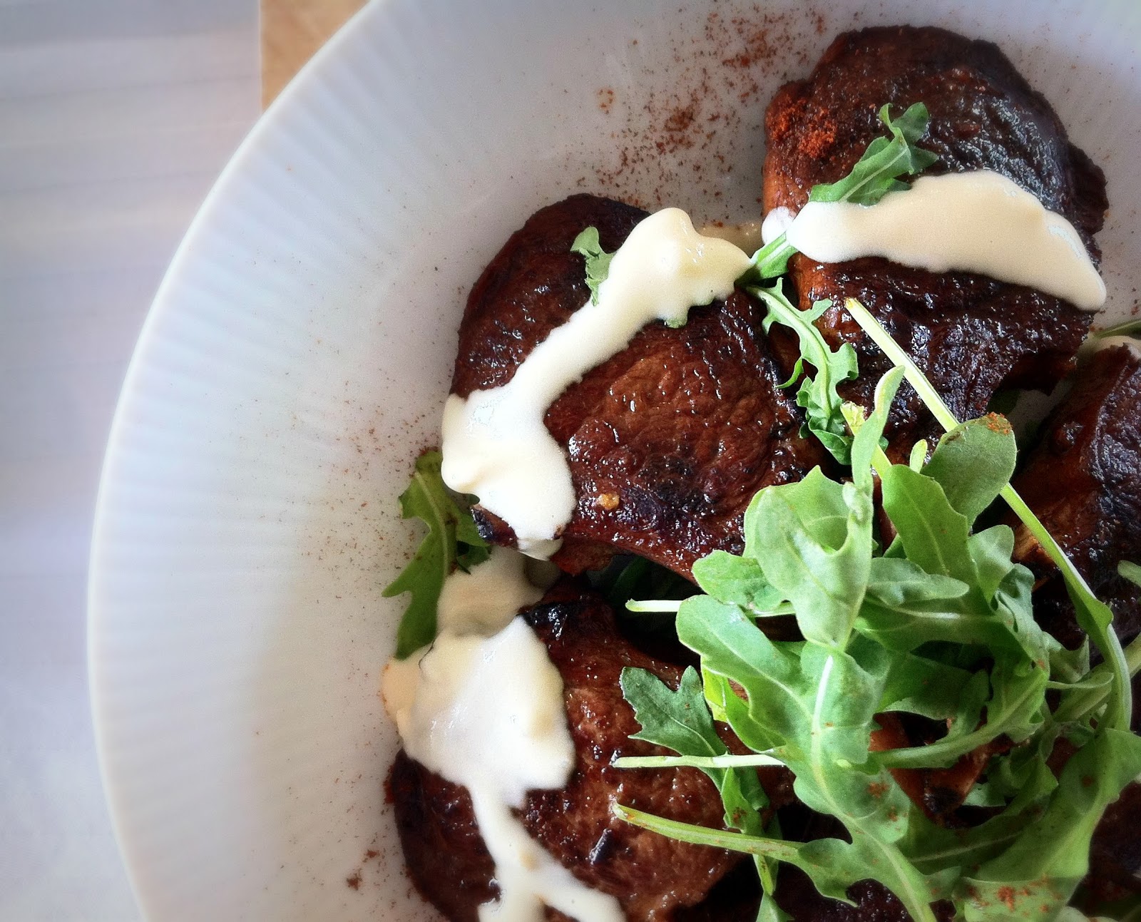 kayla marie's kitchen Lamb Chops with Tahini sauce & Couscous with