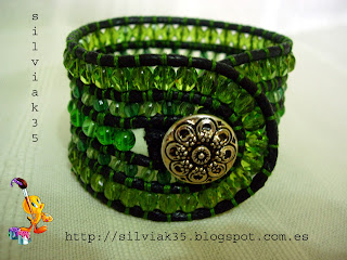 nuevo brazalete chan luu y pulsera Verde+copia