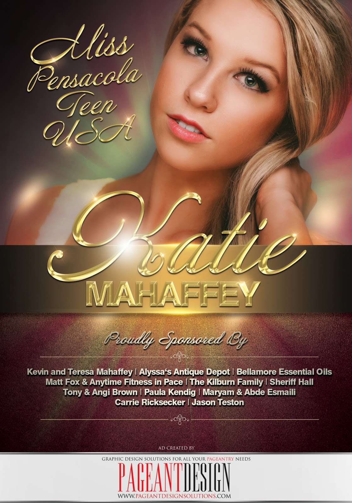 pageant ad page template