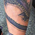 Teegan's Dragon Tattoo Wraps Around Her Leg