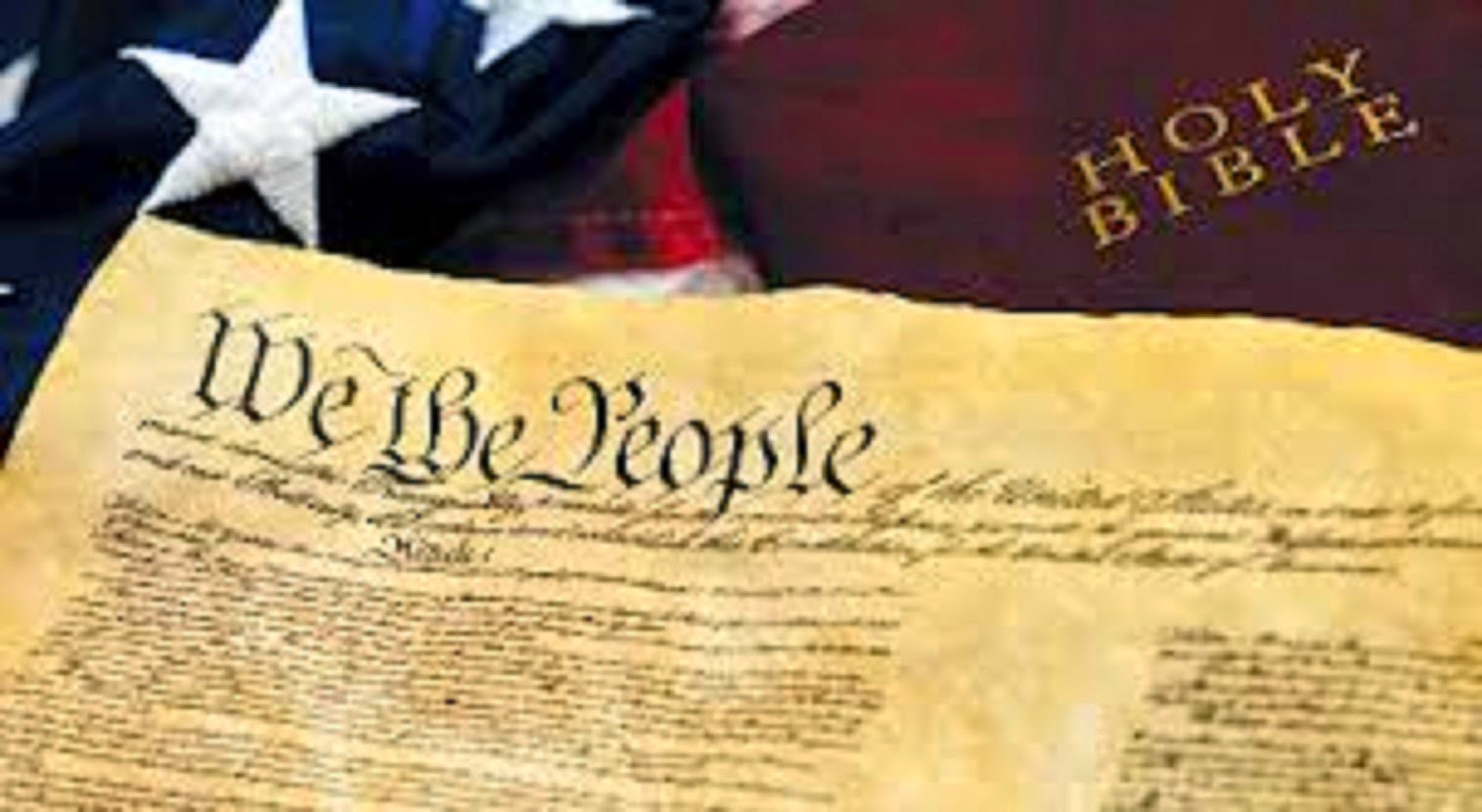 U.S. FLAG, BIBLE. AND THE CONSTITUTION - JULY 4th 1776