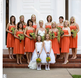 Orange Bridesmaid Dress