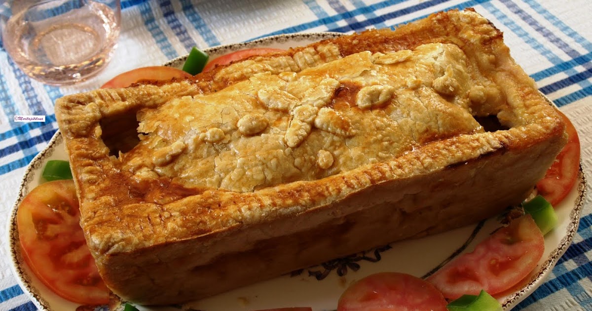 Cocinar es vivir y Bordar también Pastel de ternera, jamón y huevo