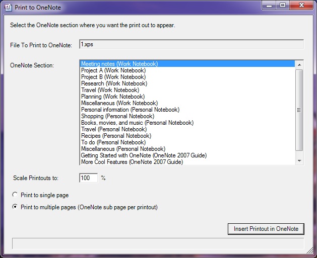 how to print to onenote 64 bit