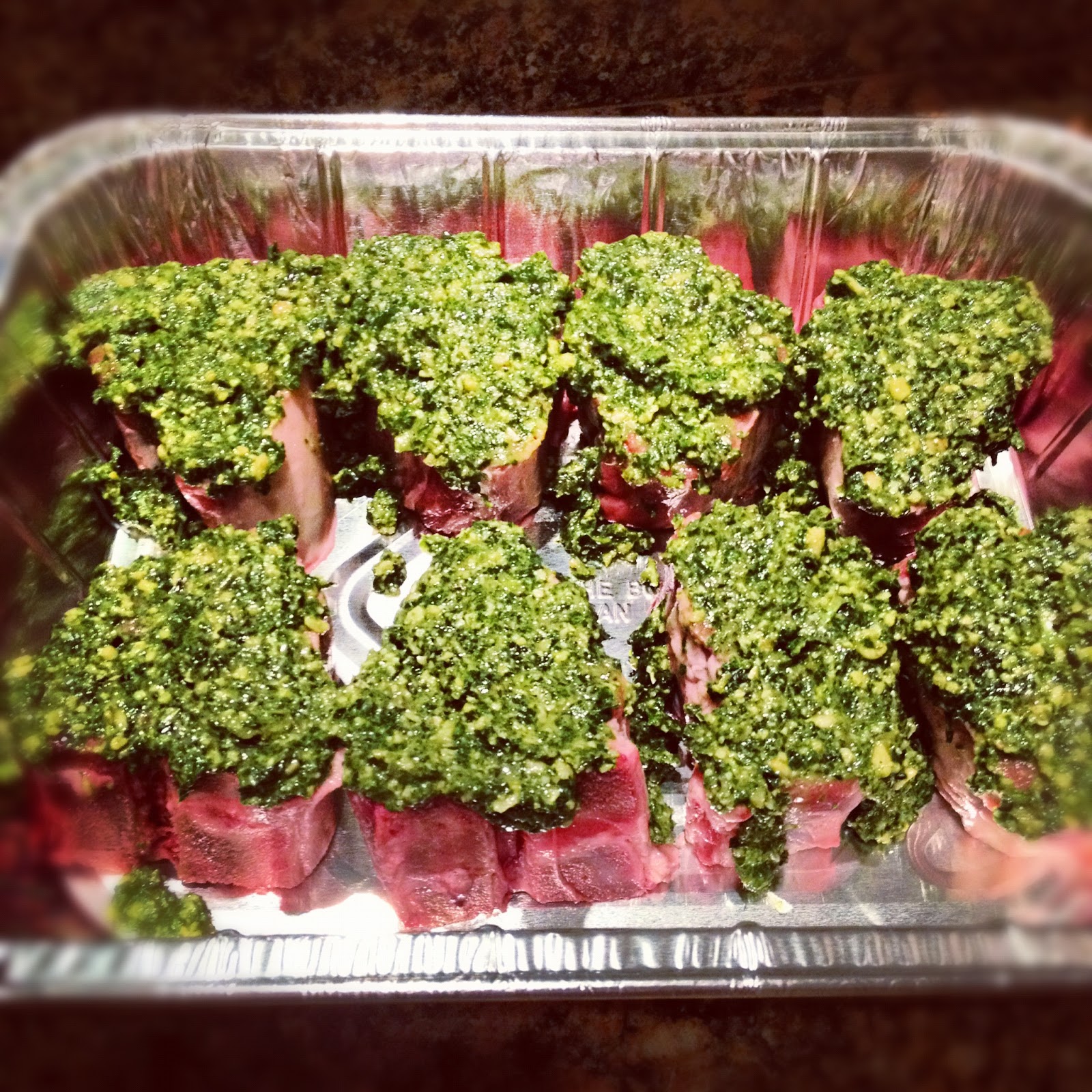 Sooo Paleo Lamb Loin Chops w/ Fresh Paleo Pesto