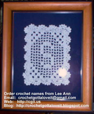 Crochet...Gotta Love It! Blog: Hand-Crochet Names for Sale ...