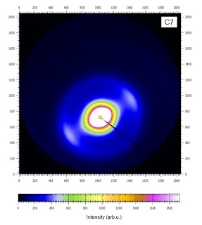 Bidimensional SAXS data taken at the beamline for clay/polymer nanocomposites